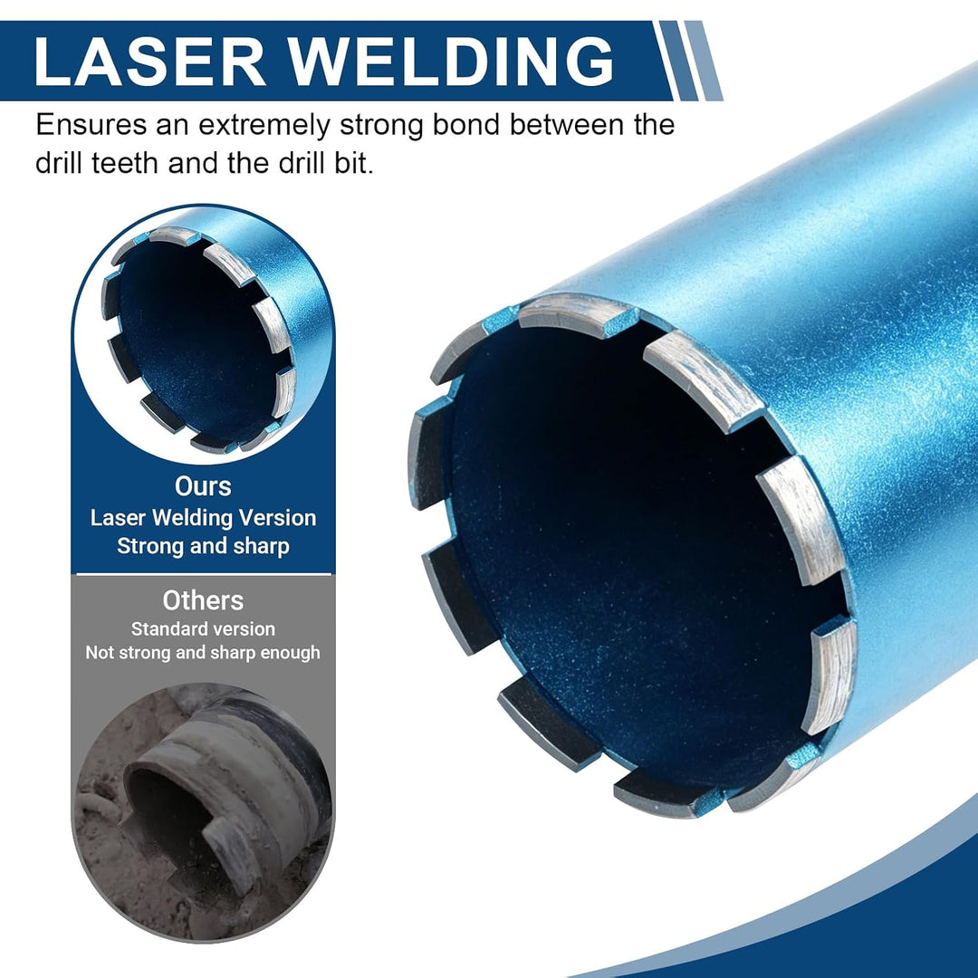 CPROSP 1¼" UNC Diamantbohrkrone ø110mm L450mm, Bohrkrone mit SDS PLUS Adapter, Laserstrahlschweissen