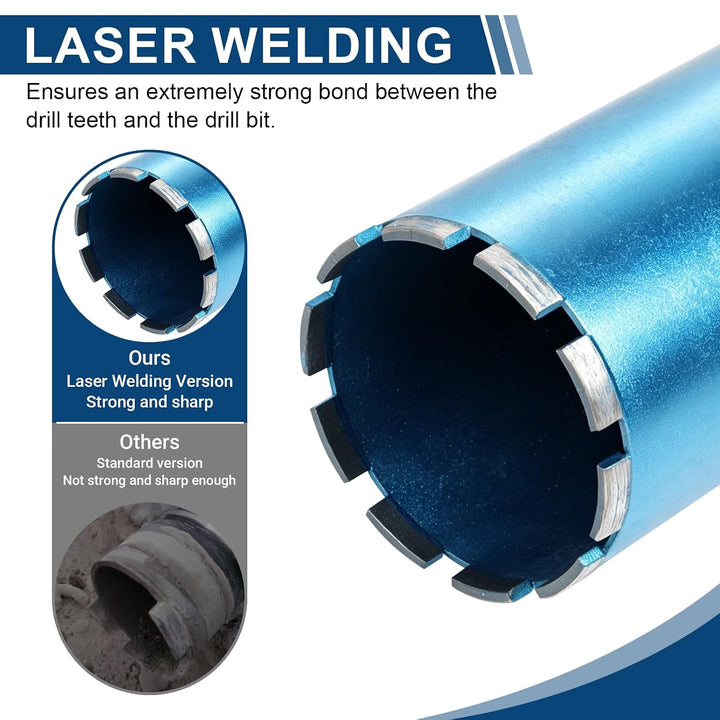 CPROSP 1¼" UNC Diamantbohrkrone ø110mm L450mm, Bohrkrone mit SDS PLUS Adapter, Laserstrahlschweissen