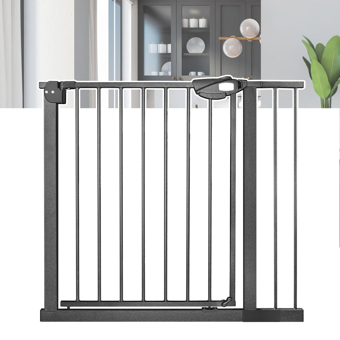 FIVMEN Treppenschutzgitter 80cm Türschutzgitter ohne Bohren N Stop Safety Tür- & Treppengitter mit A