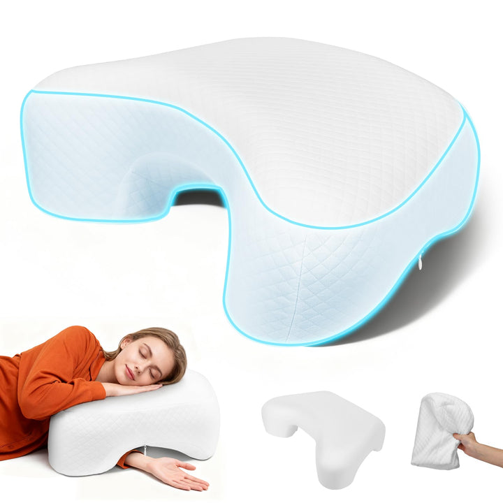 Ergonomisches Seitenschläferkissen mit Armlöchern, Hochdichte-Schaumstoff, 53,3 x 43,2 x 13,7 cm, Na