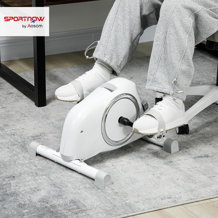 SPORTNOW Pedaltrainer Mini Heimtrainer für Senioren mit 8 verstellbarem Magnetwiderstand & LCD-Displ
