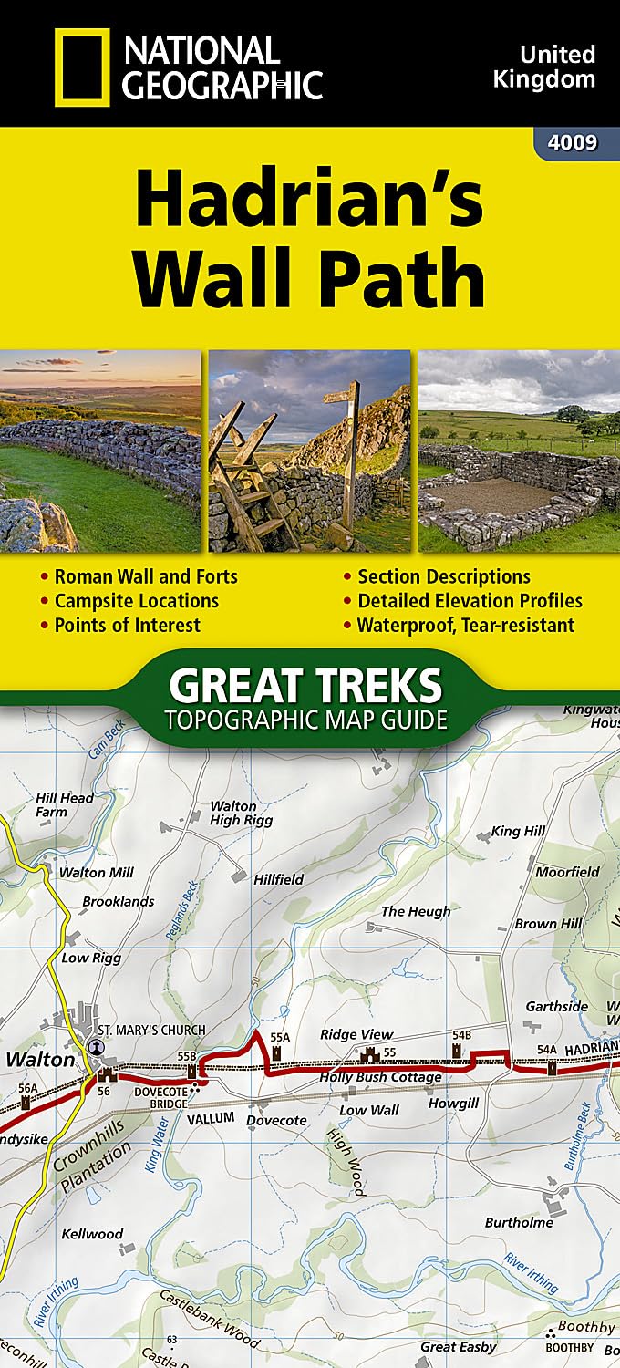 Hadrian's Wall: Trails Illustrated, Karte