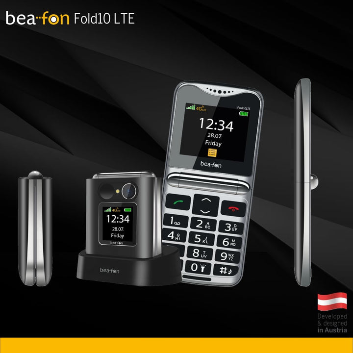Beafon, Fold10 LTE, Klapphandy, SOS Notruftaste, XL Farbinnendisplay2,2 (5,58cm), XL Farbaussendispa