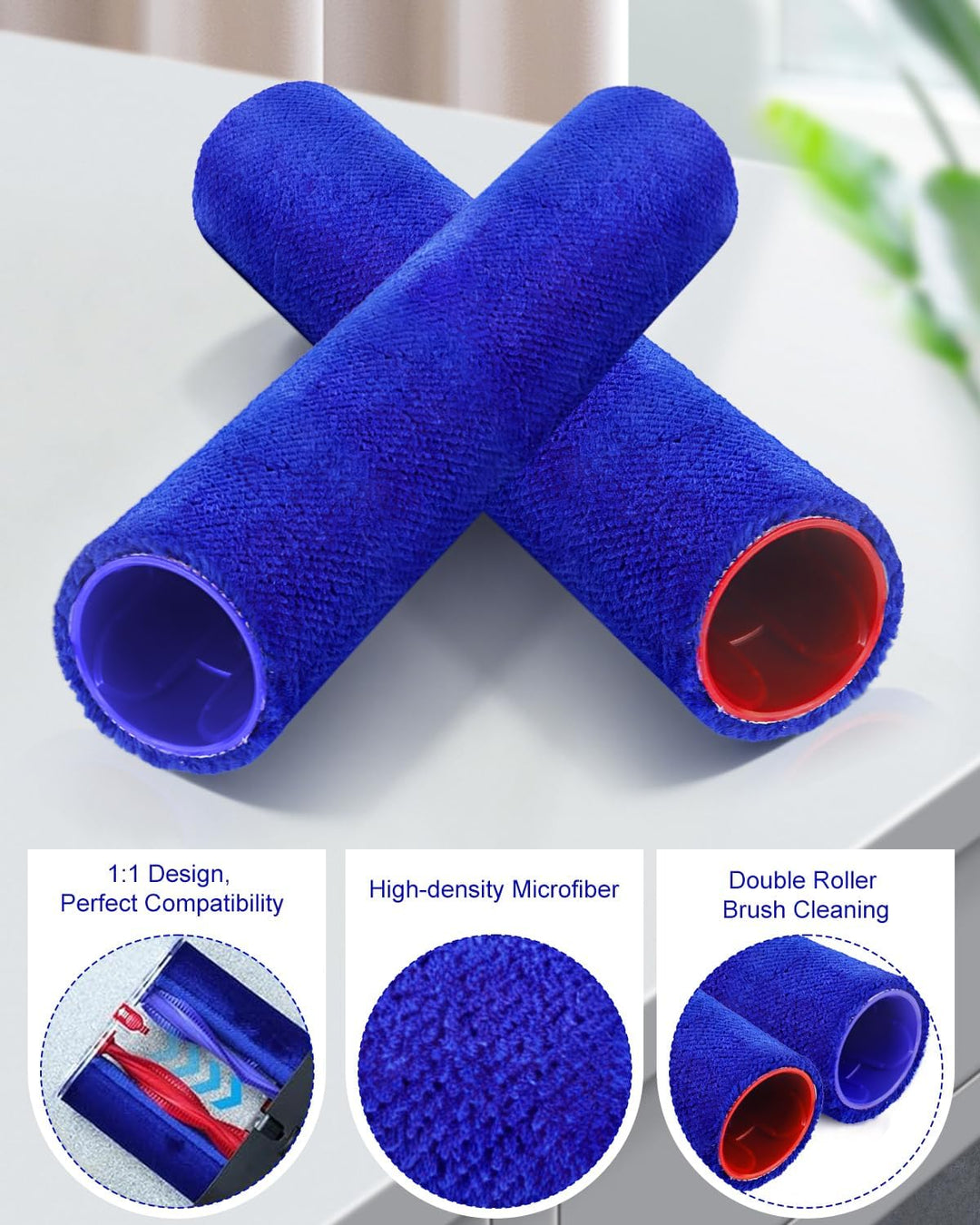 Rollenbürsten Ersatzteile für Dyson Wash G1 Nassstaubsauger, Bürstenrolle Zubehör Ersatzsets, 2 Stüc