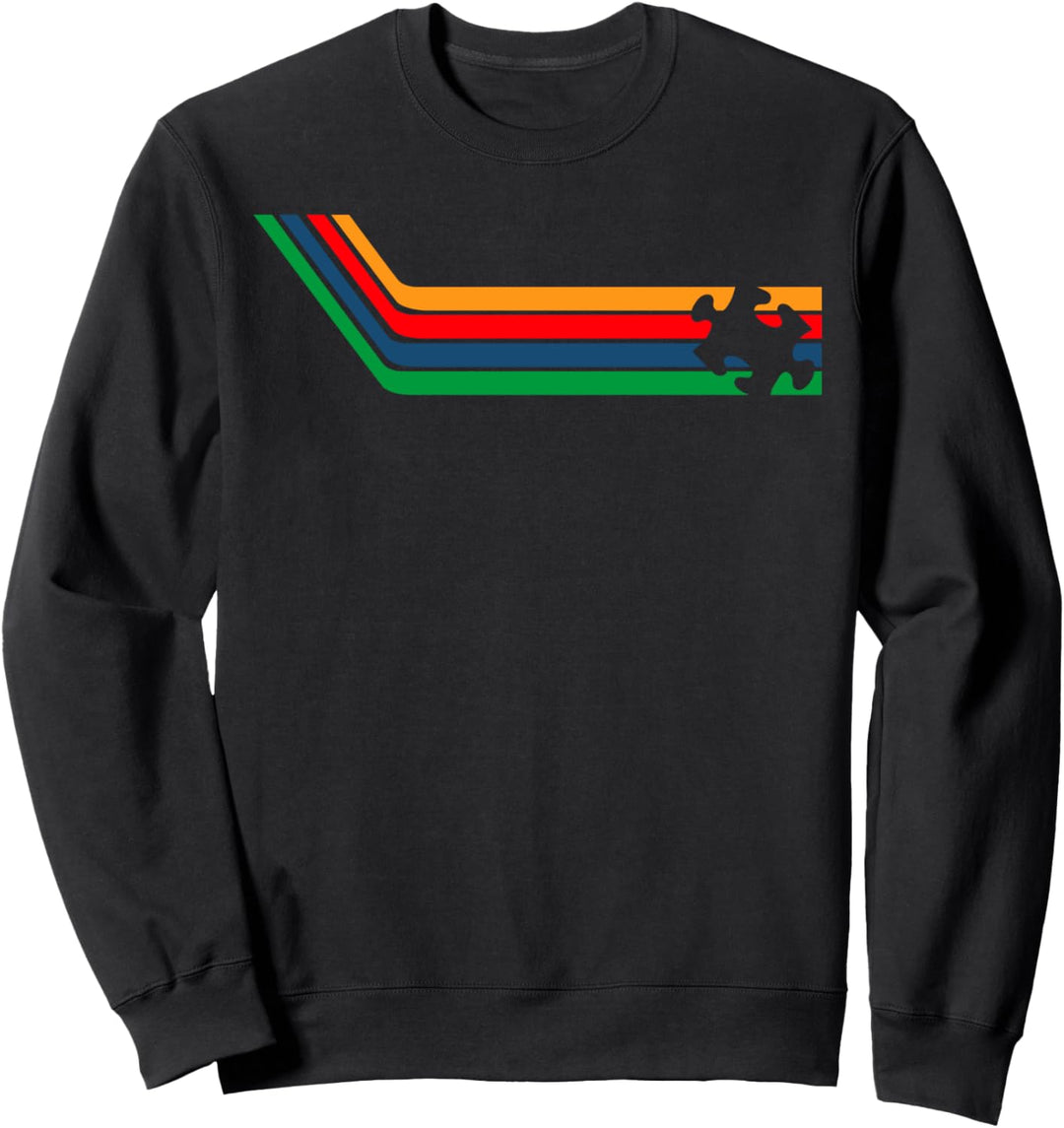 Autismus-Bewusstsein Geschenk Retro Streifen niedlich ASD o Sweatshirt