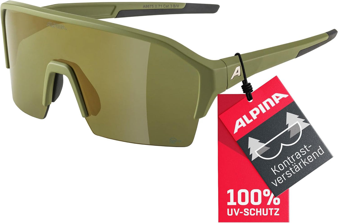 ALPINA RAM HR Q-LITE V - Verspiegelte, Kontrastverstärkende & Beschlagfreie Sport- & Fahrradbrille M