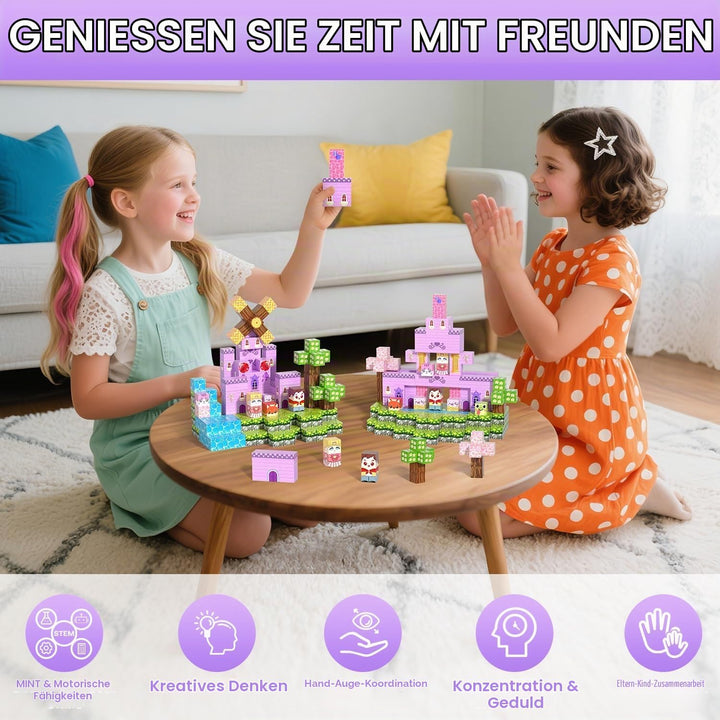 Magnetische Bausteine 150 PCS, Magnetbausteine für 3+ Jahr, Magnetic Blocks Spielzeug-Sets für Kinde