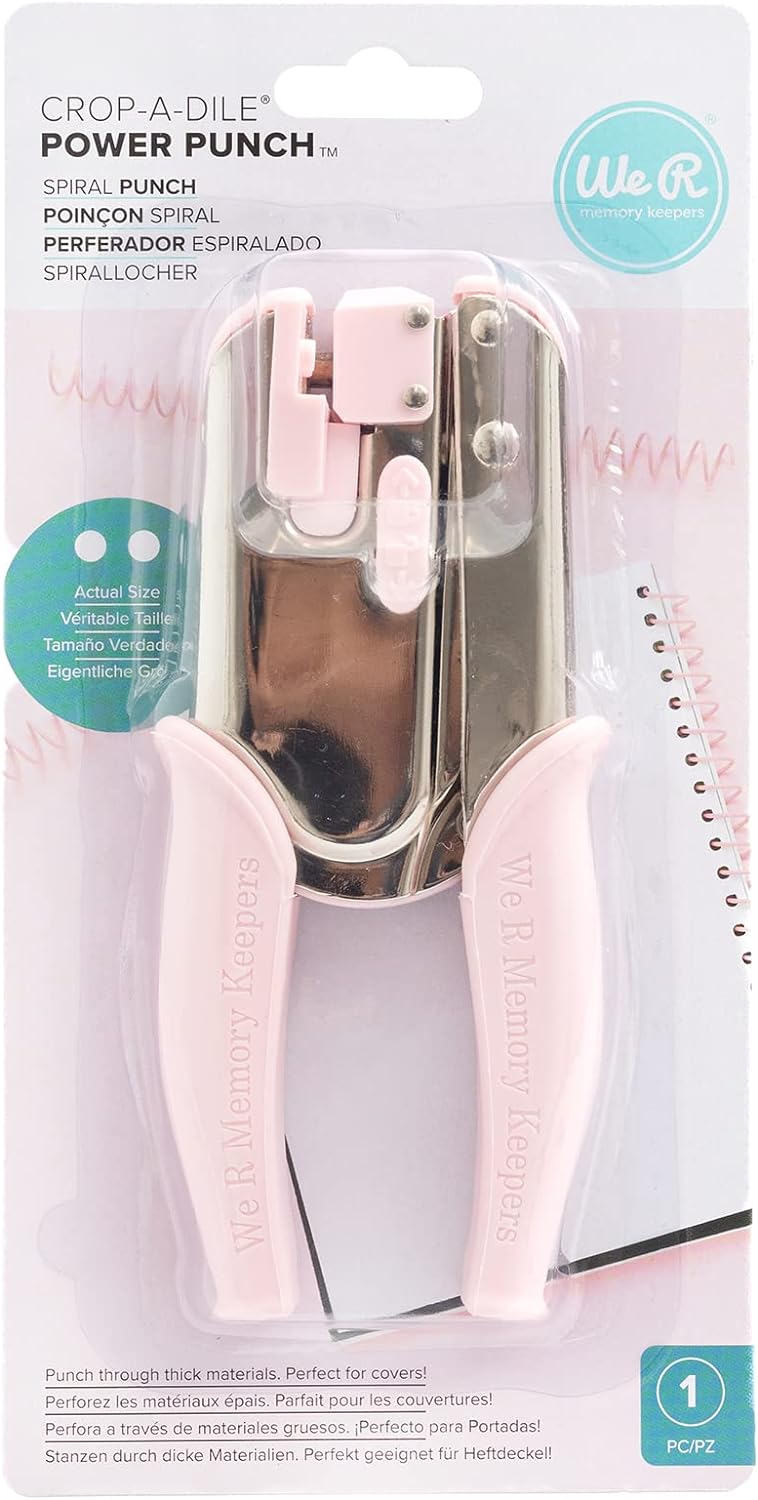 We R Memory Keepers 60000142 Spiral Crop-A-DI POWR Punch, Pink