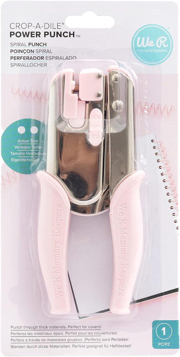 We R Memory Keepers 60000142 Spiral Crop-A-DI POWR Punch, Pink
