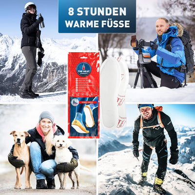 THE HEAT COMPANY Sohlenwärmer klebend - 5 oder 30 Paar - EXTRA WARM - Wärmesohlen - Fusswärmer - 8 S