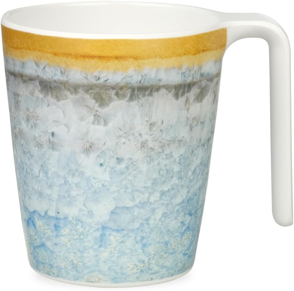 Melamin Camping Geschirr Set 4 Personen Crystal Blue + 16 Timo Gläser Wassergläser Weingläser Champa