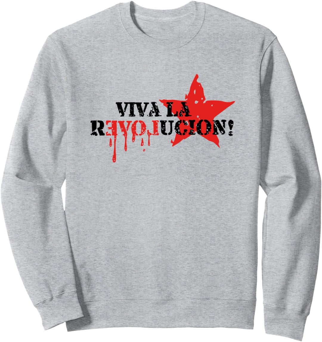 Viva la revolucion, Zitat, Spruch, Anarchie, Pirat, Punk Sweatshirt