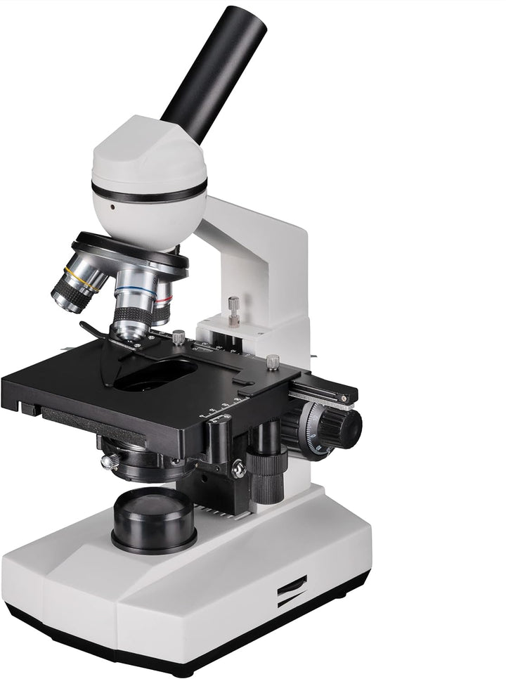 Bresser biologisches Durchlicht-Mikroskop, Erudit Basic Mono 40x-400x, Grob- und Feinfokussierung, s