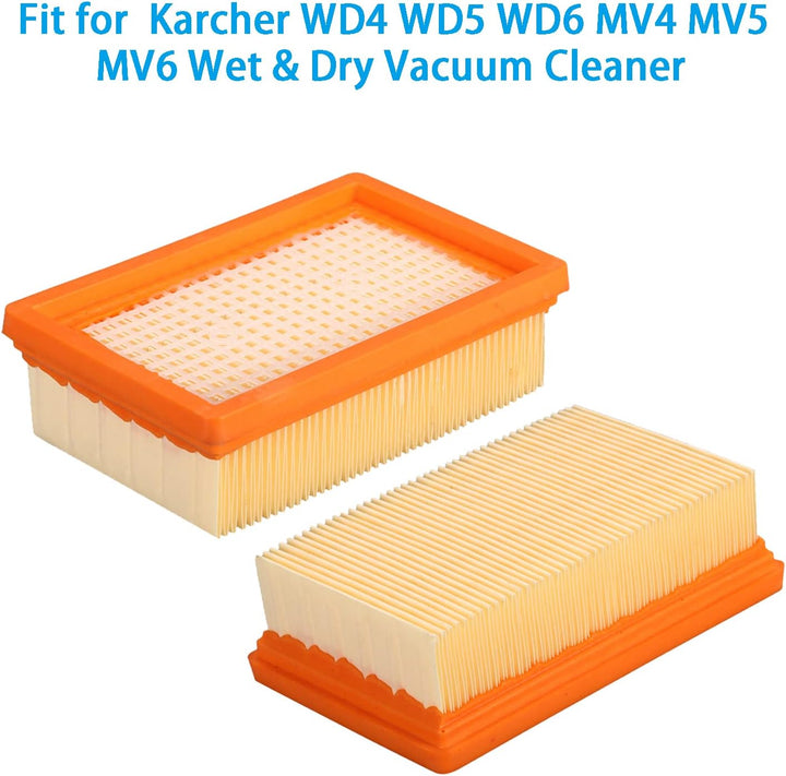 Staubbeutel Filter Zubehör Set für Kärcher WD4 WD5 WD6 MV4 MV5 MV6 WD5P WD6P Premium Staubsauger KFI