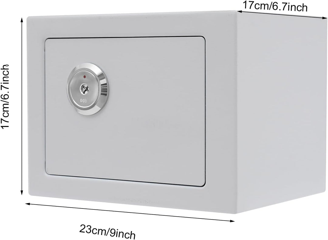 4.6 L Mechanische Möbeltresor, mit mechanischem Schlüsselschloss, wandmontierbar, für Bargeld, Schmu