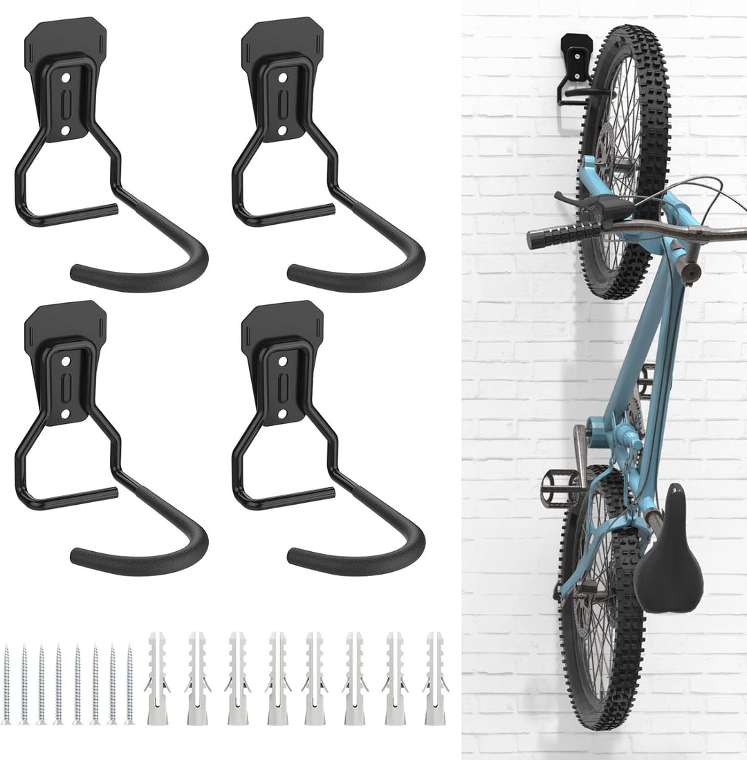 Housolution Fahrradhalterung, 4 Stück Fahrrad Wandhalterung L Förmig Fahrradaufhängung Platzsparend