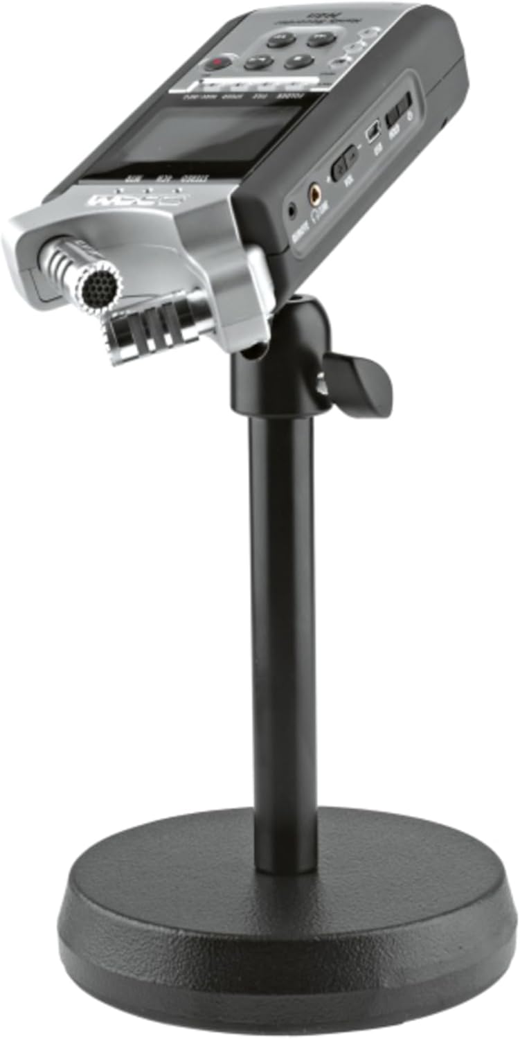 K&M 19781 Kamera-TischStativ Schwarz aus Stahl - mit 360° Drehung, 90° Neigung - flexibel und stabil