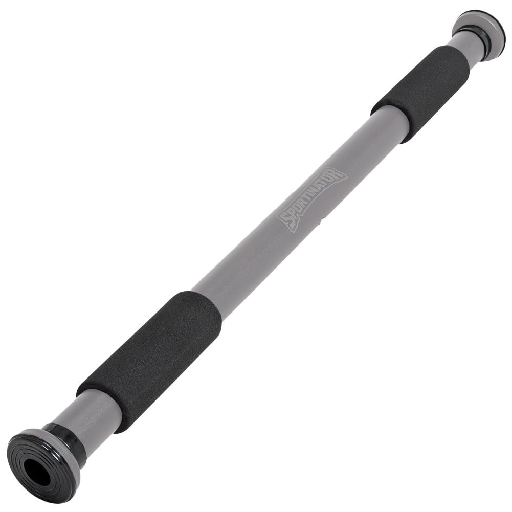 SPORTINATOR® Klimmzugstange zum Einspannen im Türrahmen, für dein Home-Gym. Länge 60–102 cm, kompakt