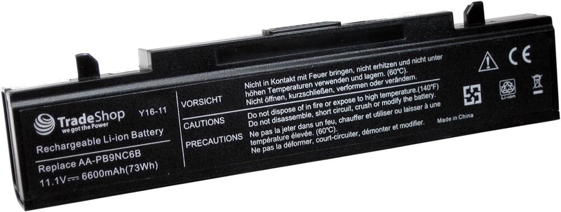 Hochleistungs AKKU 6600mAh schwarz für Samsung NP-Q320 NP-Q430 Q530 R23 R530 R590 E151 RV720 R439 R4