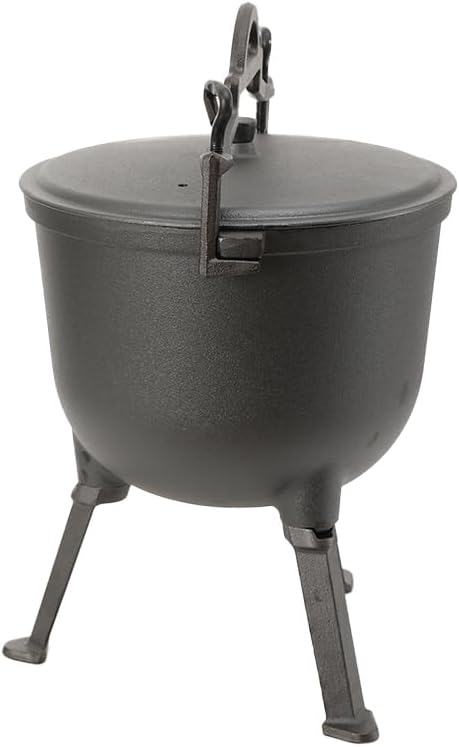 LALABU Gulaschkanone, 10L Gulaschkessel mit Abnehmbarer Aufhäng-/Tragegriff,Camping Cooking Set mit