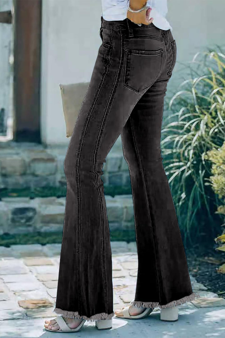 Necooer Distressed Jeans Für Damen Bell Bottom Jeans Für Damen Stretch Skinny Denim Jeans Mit Hoher