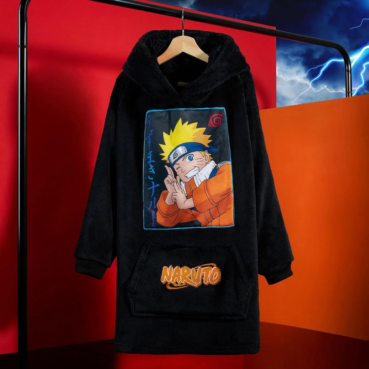 Naruto Übergrosse Decke Hoodie Kinder Anime Kapuzenpullover Jungen und Mädchen Teenager