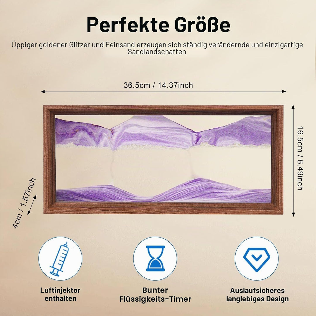 AzureLeap Sandbilder zum Drehen 3D Sandscape die Sandkunst in Tiefsee Fliessende Sandmalerei Sandbil