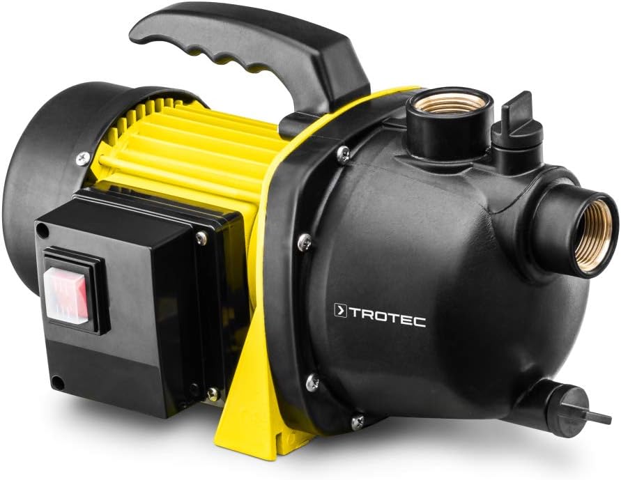 TROTEC Gartenpumpe TGP 1000 E – Pumpe mit Leistung 3300 l/h, 1000 W – Förderdruck 4,2 bar, Förderhöh