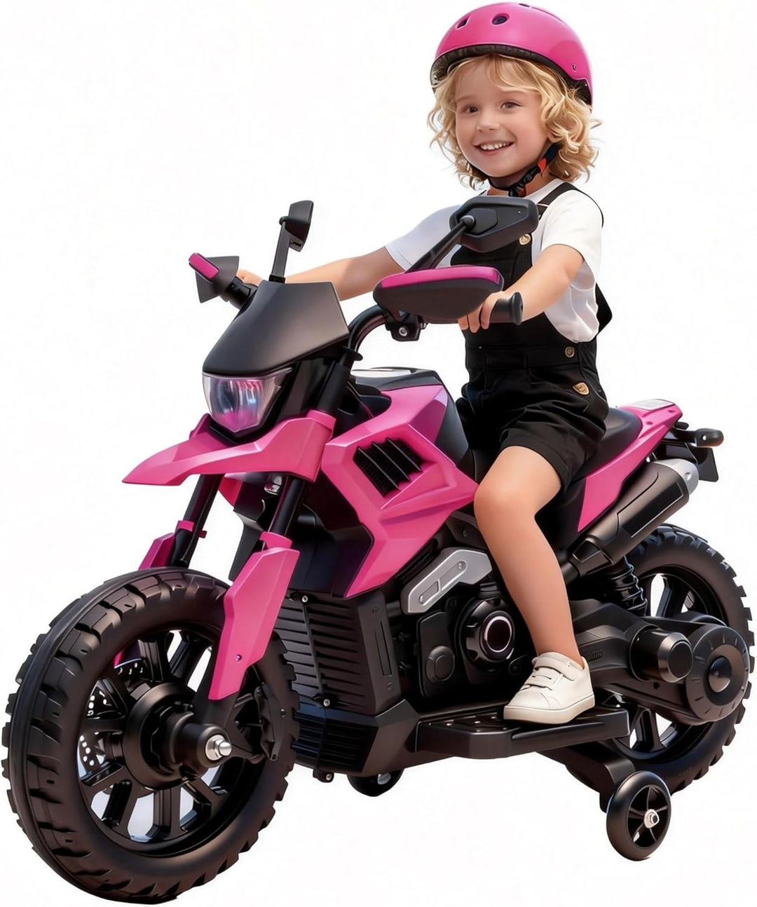 6V Elektro Motorrad Kinder, Kindermotorrad Mit 3 Geschwindigkeiten, Stützrädern, Max 6 Km/h, Bis Zu