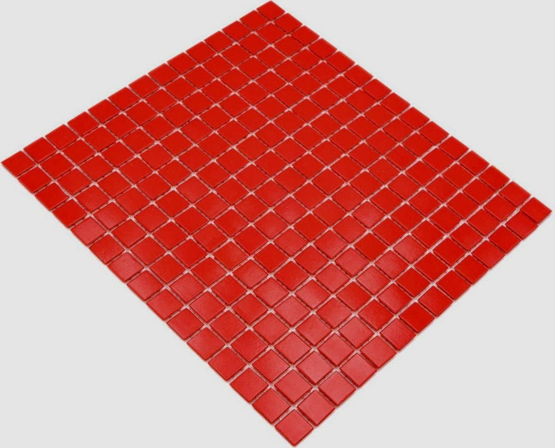Mosaikfliese Glasmosaik rot Küchenrückwand Duschwand | 10 Mosaikmatten
