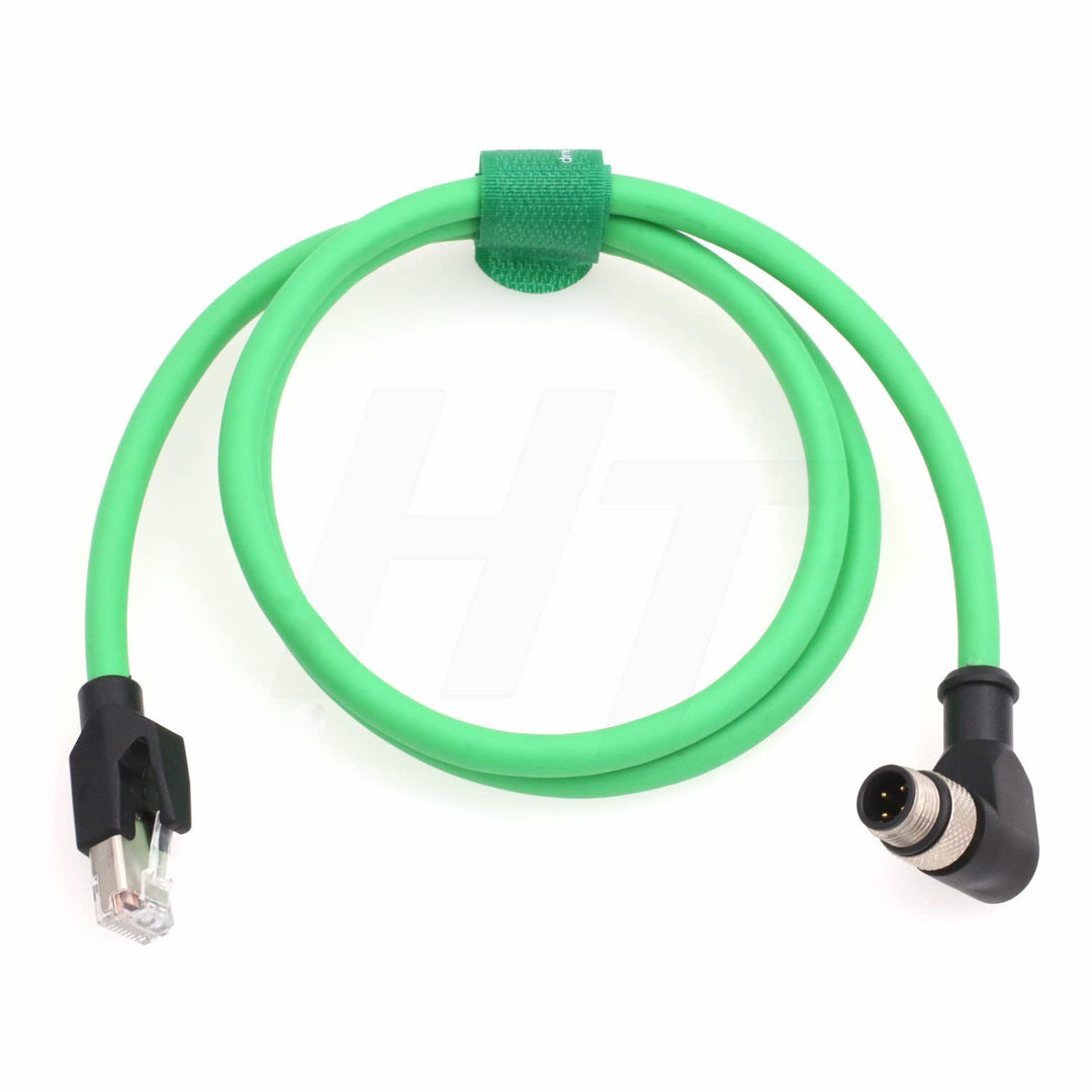 Vision Sensor Ethernet M12 4-polig, D-kodiert, rechtwinklig auf RJ45, Kabel für krankes Omron Keyenc