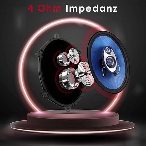 Pyle Auto Lautsprecher 5x7 Zoll 3 Wege Set 300W - Einbaulautsprecher Auto Kfz Lautsprecher mit Hocht