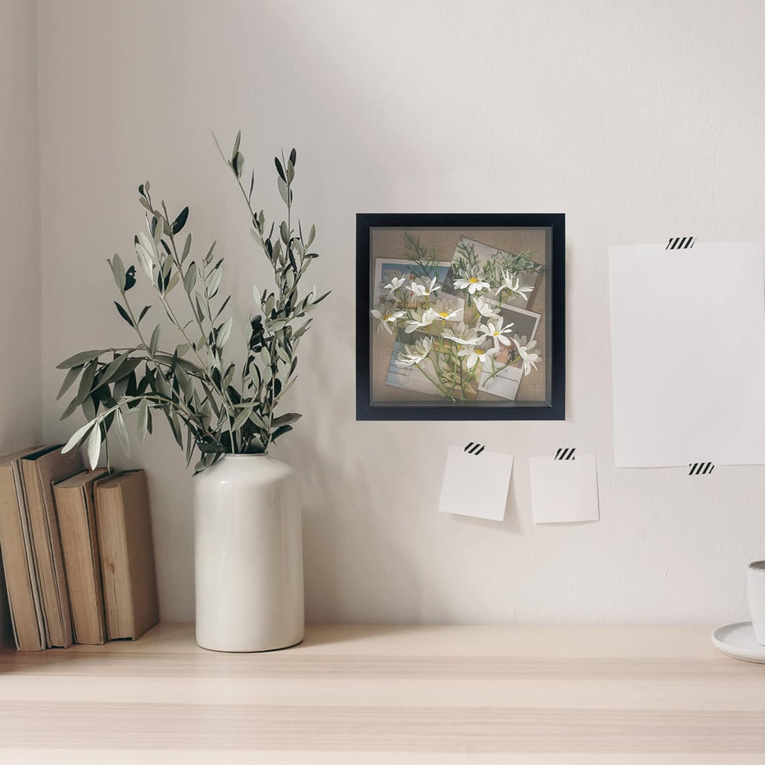 GraduatePro 3D bilderrahmen 30x30 zum befüllen gross schaukasten Wand für Schwarz Objektrahmen Hochz