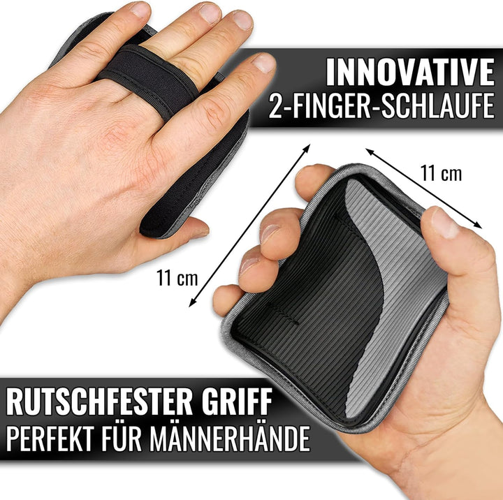 ALPHAKRAFT® Griffpolster Kraftsport [1 Paar] | Griffpads Krafttraining & Grip Pads Gym | rutschfeste