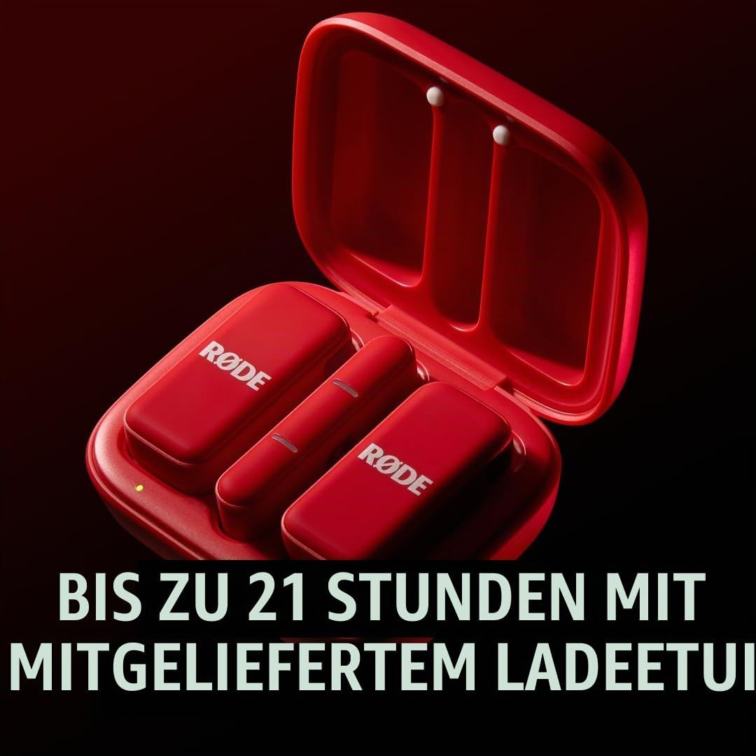 RØDE Wireless Micro - Kompakter kabelloser Mikrofon, Zwei Mikrofone mit Ladecase für Smartphone-Inha