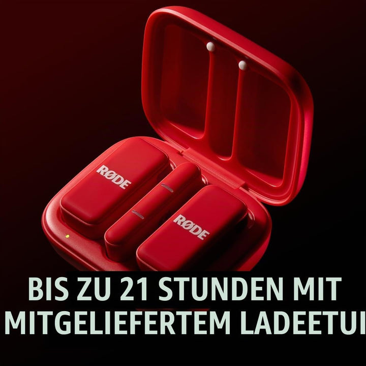 RØDE Wireless Micro - Kompakter kabelloser Mikrofon, Zwei Mikrofone mit Ladecase für Smartphone-Inha