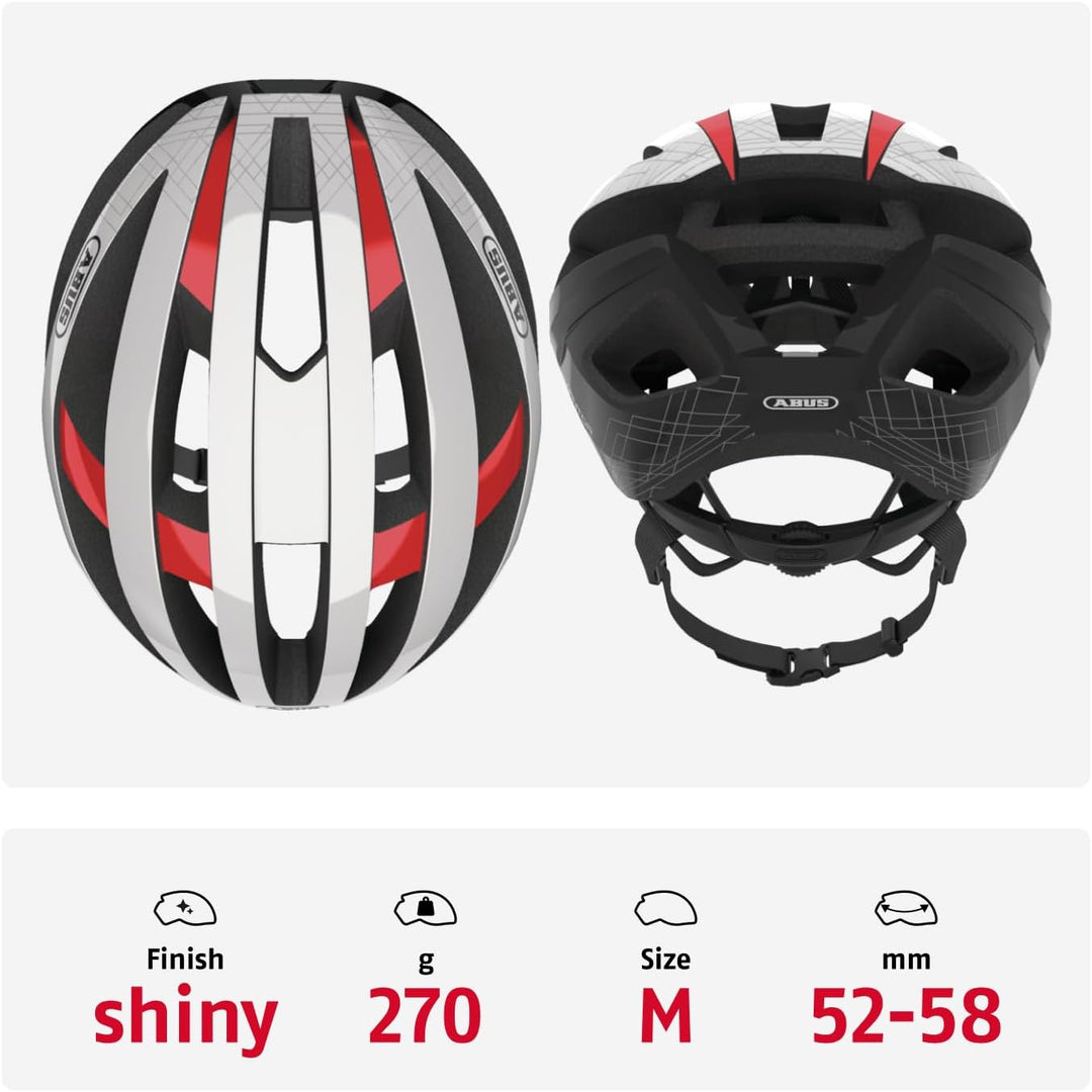 ABUS Rennradhelm Viantor - Sportlicher Fahrradhelm für Einsteiger - für Damen und Herren M (52-58 cm