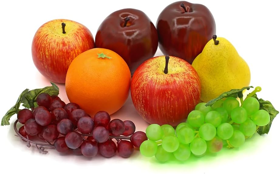 Laiiqi Künstliche Gefälschte Früchte, 8 Stück künstliche Obst-Mittelstücke Esstisch Dekorativ, leben