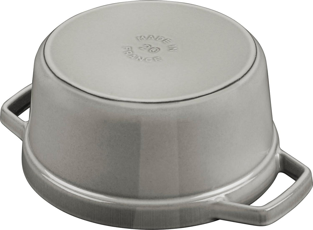 STAUB Gusseisen Bräter/Cocotte, Rund 26 cm, 5 L, Aromaregen Funktion, Für alle Herdarten geeignet, G
