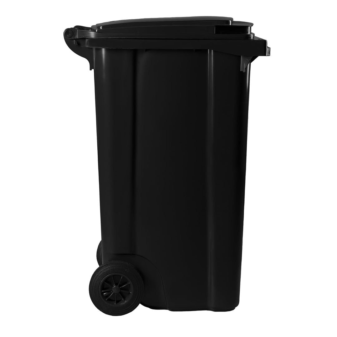 Hardwex Mülltonne mit 2 Rädern und Deckel, Müllgrossbehälter, Abfalltonne, Mülleimer, Volumen: 240 L