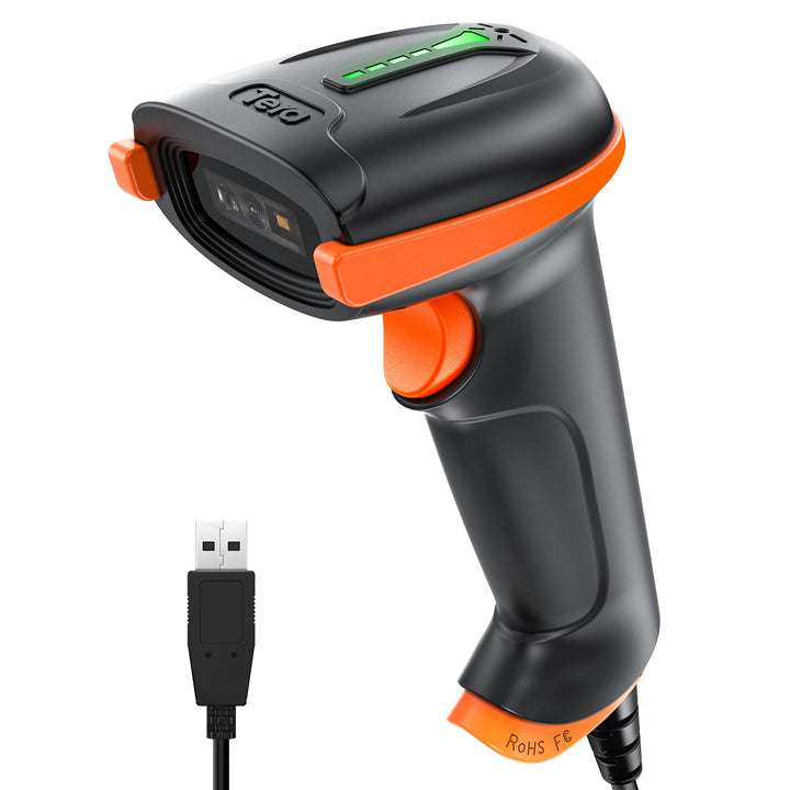 Tera Barcode Scanner 1D 2D QR Wired Handscanner Kabelgebundenes CMOS-Barcode-Lesegerät mit Stossfest