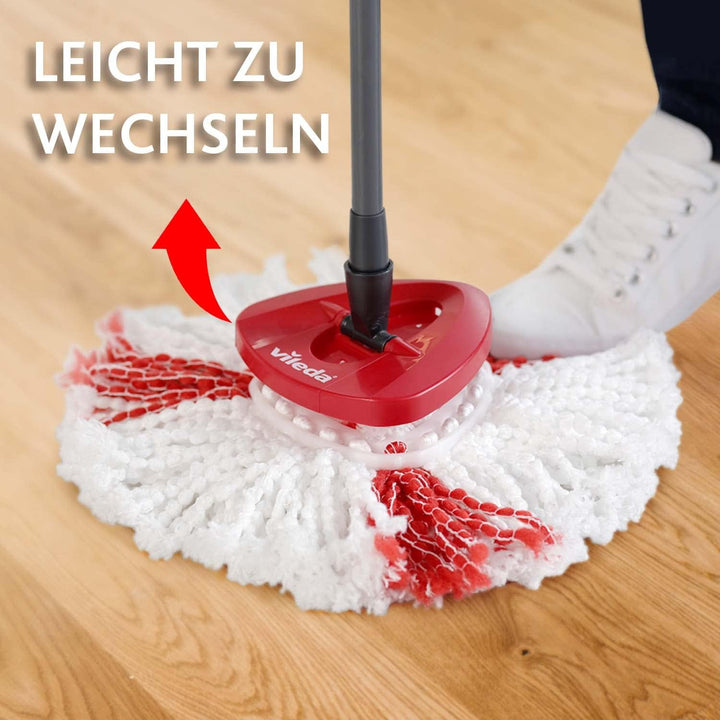 Vileda Turbo 2in1 EasyWring&Clean Ersatzköpfe | Mikrofaser Moppkopf für hygienische Bodenreinigung |