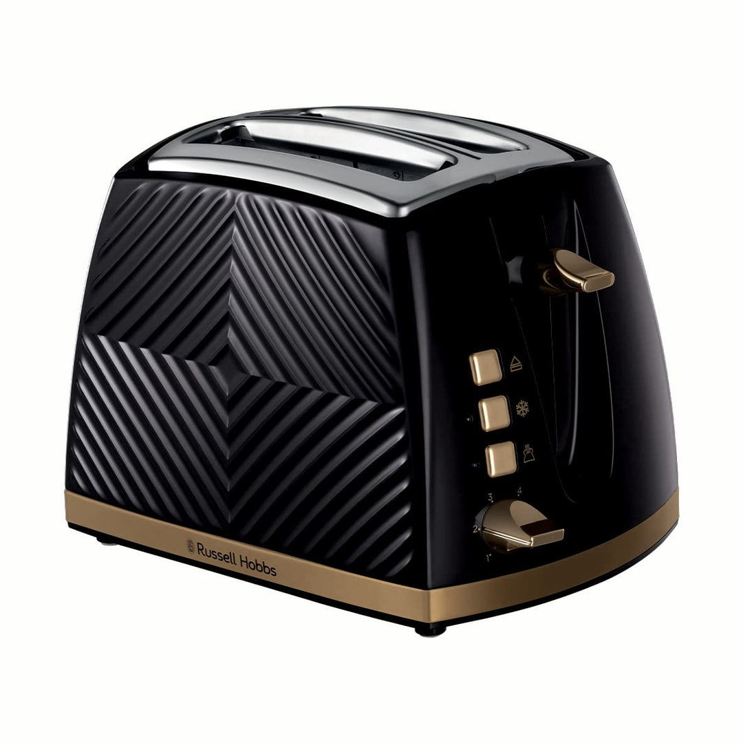 Russell Hobbs 26390 2-Scheiben-Toaster, Touch-Toaster mit 3D-Design mit Gefriereinstellungen, Abbrec
