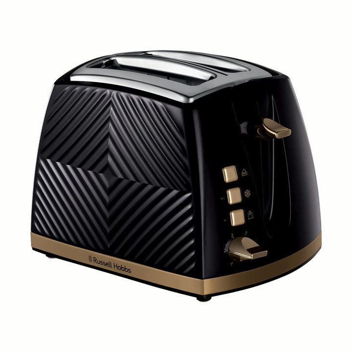 Russell Hobbs 26390 2-Scheiben-Toaster, Touch-Toaster mit 3D-Design mit Gefriereinstellungen, Abbrec