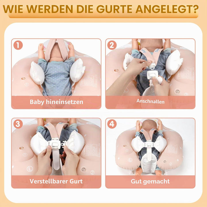 Aufblasbarer Babyschwimmring (0-6 Monate), Babyschwimmring mit Sitz (6-12 Monate), Schwimmring für K