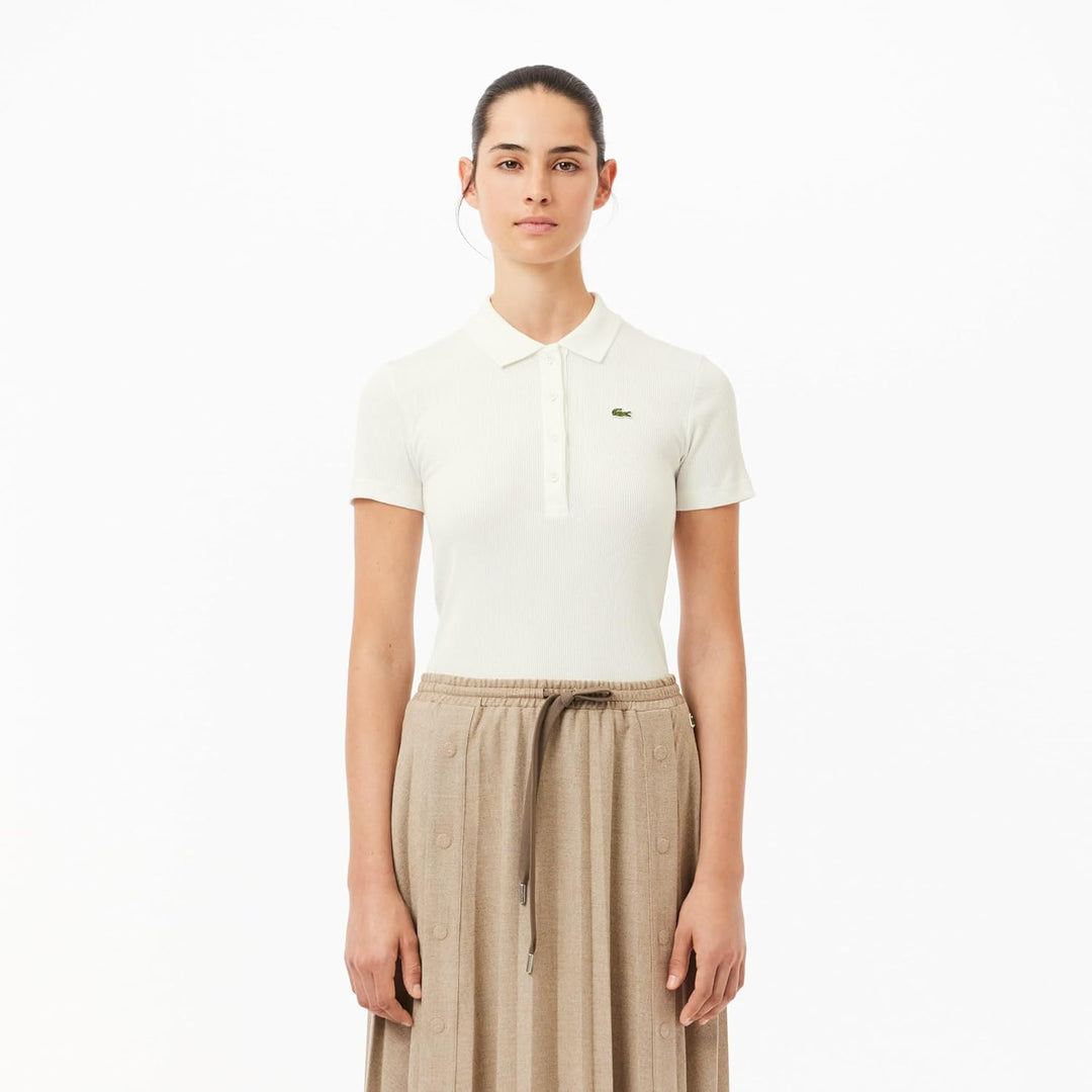 Lacoste - Damen Polo Kurzarm 38 Blume, 38 Blume