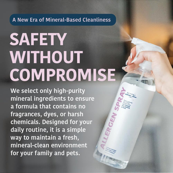 Allergen Spray (pet Dander, dust Mites, Cockroach allergens) (Fragrance Free, Hypoallergenic) 33.8oz