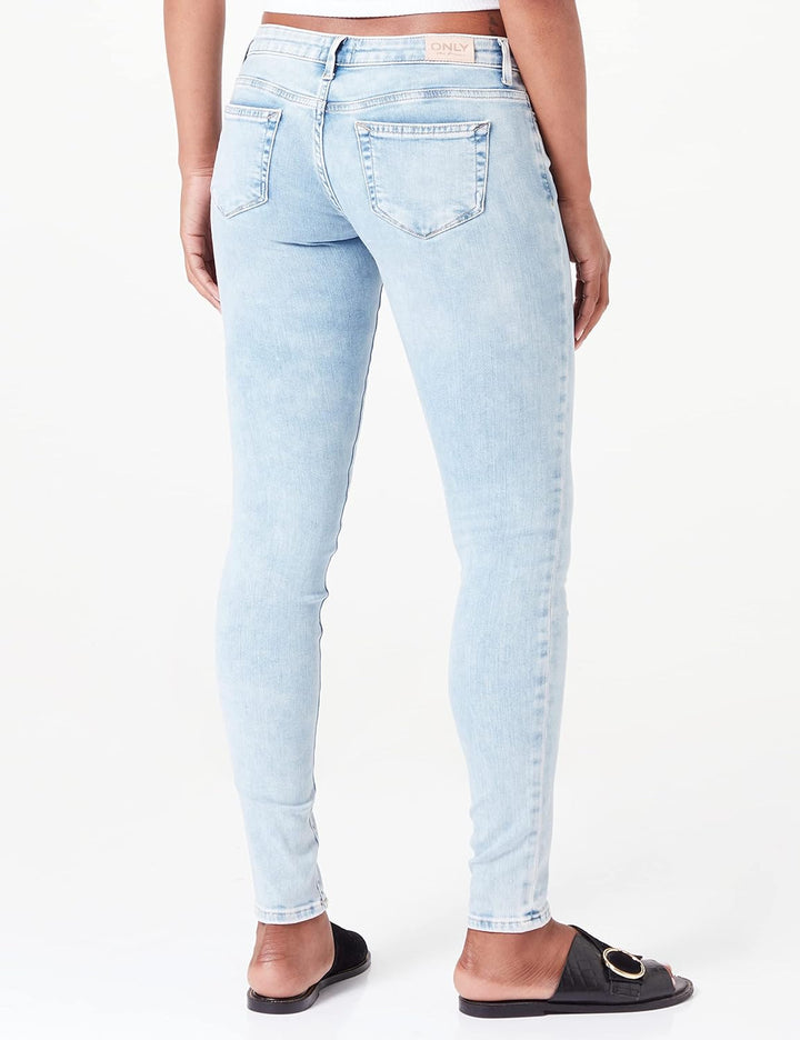 ONLY Damen Onlcoral Life Sl Sk Dnm Cro468 Jeans, Blue Denim, 33 EU