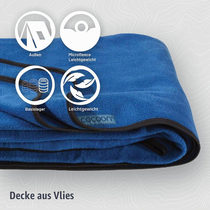 cocoon Herren Premium-Fleece Blanket Reisedecke, Blue Pacific, Regular, Blue Pacific