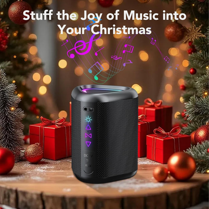 aowoka Bluetooth Lautsprecher mit Licht, 2025 Musikbox Tragbarer Box, Bluetooth 5.4, 30 St, Verbesse